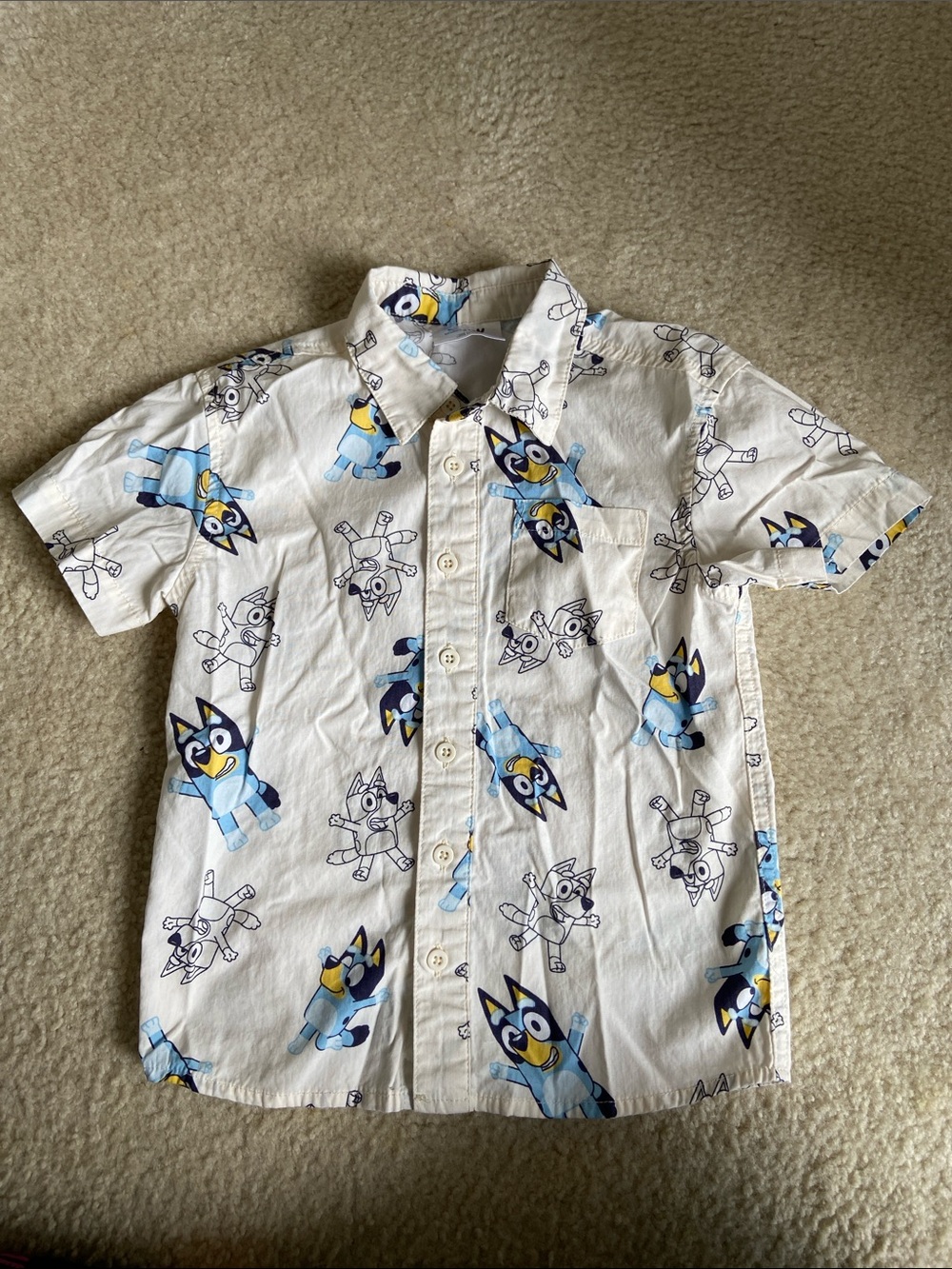 Bluey Kids Short-Sleeve Button-Down Shirt